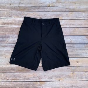 Black Under Armour button up shorts